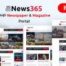 News365 -  PHP Newspaper Script Magazine Blog with Video Newspaper